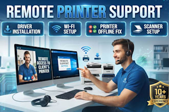 remotely install, setup and troubleshoot your printer