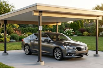 design carport plans building permit drawings autocad blueprint and construction