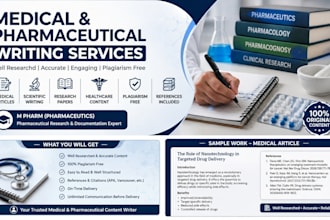 write medical and pharmaceutical content professionally