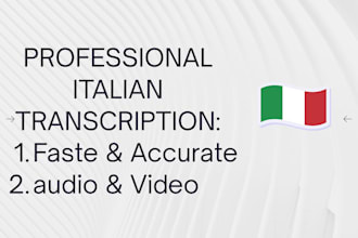 transcribe your italian audio or video accurately