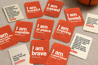 design card game christian affirmation card scripture flashcards motivation card