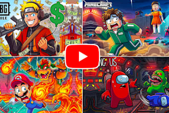 cartoon youtube thumbnail any art style