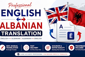 professionally translate english to albanian and vice versa