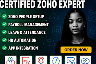 be your zoho people expert, payroll HR management, automation and integration