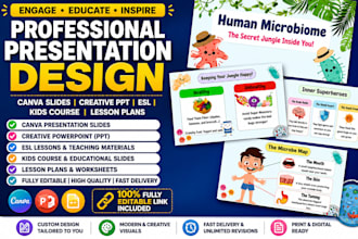 design canva presentation slide,creative slide,esl,ppt,kid course,lesson plan