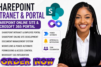 build sharepoint intranet, sharepoint online site and microsoft 365 portal