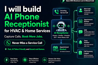 build ai phone receptionist for hvac and other home services