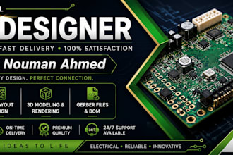 design professional pcb schematic, layout, gerber and 3d model