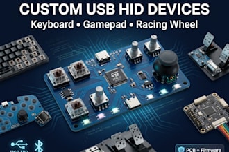 design custom usb hid devices keyboard gamepad racing wheel flight controllerpcb