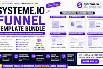 systeme io funnel template multi design bundle online course tripwire home page