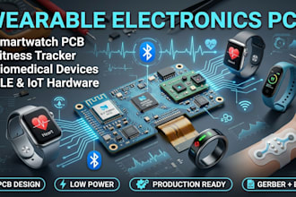 design wearable electronics pcb, smartwatch, fitness tracker and health devices