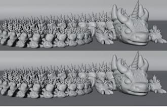 design a custom articulated flexi toy, fidget clicker stl for 3d printing