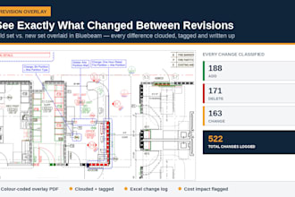 overlay and compare construction drawing revisions in bluebeam