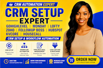 setup gohighlevel crm monday lofty zoho followup boss hubspot kvcore housecall