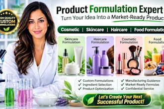 formulate custom cosmetic skincare and organic skincare product formulation
