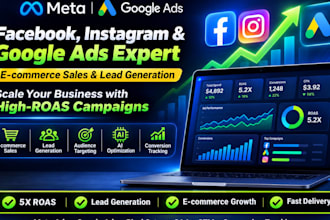 manage facebook instagram and google ads for ecommerce and lead gen