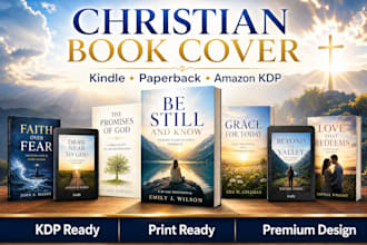 design christian book cover, kdp book cover, book cover design for amazon kdp
