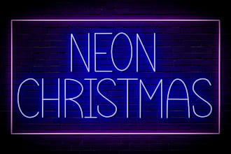 make a professional neon light logo effect