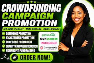 do crowdfunding campaign promotion gofundme indiegogo charity website promotion