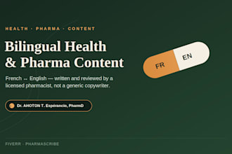 write bilingual french english health and pharma content