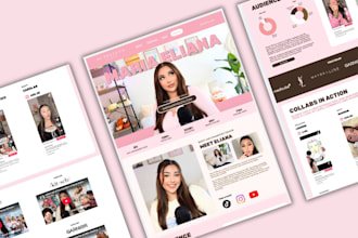 design a media kit or portfolio for influencers and creatives