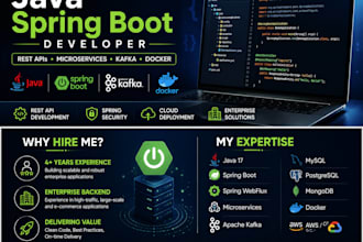 build enterprise grade java spring boot microservices and rest apis