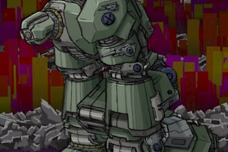 design an original scifi robot character