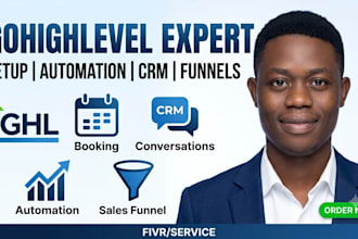 setup gohighlevel CRM, email marketing and automation