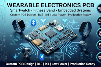 design wearable electronics pcb, smartwatch, fitness band and embedded systems