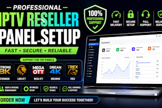 setup reseller panel,strong8k,lion ott, mega ott, dream4k, reseller panel, trex