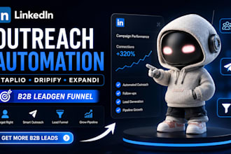 setup linkedin outreach automation via taplio dripify expandi b2b leadgen funnel
