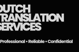 be your professional dutch translator for any content