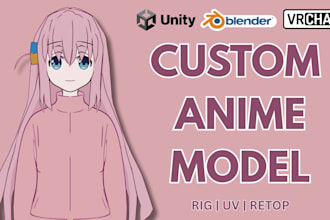 model game ready stylized 3d anime character