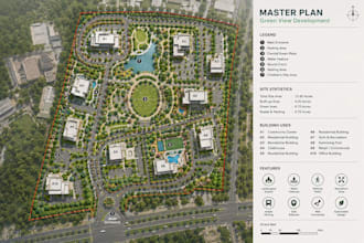 design architectural site plan, master plan and landscape plan