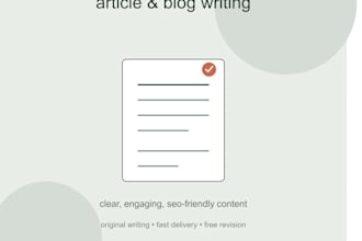 write clear, engaging articles or blog posts on any topic