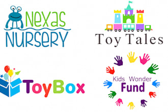 design modern kids logo and baby brand for children shop or website