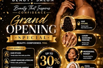 design beauty salon social media posts
