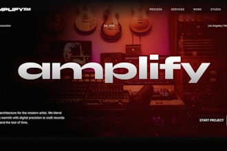 design and develop music website and landing page