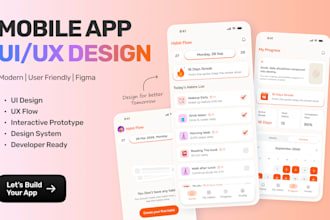design a mobile app UI UX, design in figma