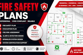 design fire safety plans and evacuation drawings for building approval