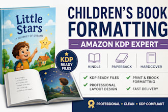 format childrens book, amazon KDP book formatting and KDP publishing