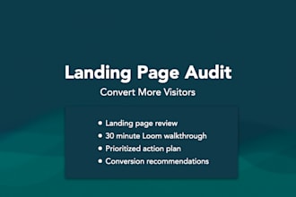 audit your landing page to improve conversions
