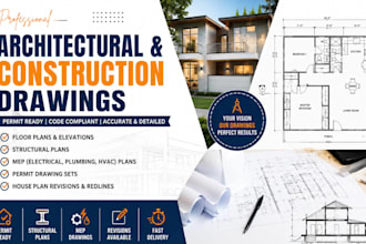 do architectural and construction drawings, mep plans, and permit drawings