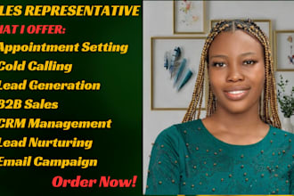 do appointment setting, cold calling, lead generation and CRM management