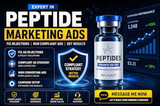 fix peptide meta facebook google and tiktok ads for research brands