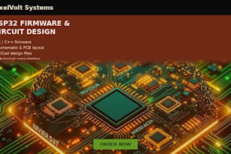 design your esp32 firmware and pcb circuit