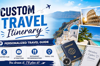 create a personalized travel itinerary and travel guide PDF