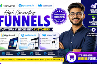 do clickfunnels 2 0 sales funnel, systeme io landing page, samcart , gohighleve