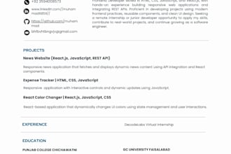 design a professional ats friendly resume in canva