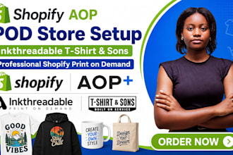 setup shopify aop inkthreadable tshirt sons shopify print on demand